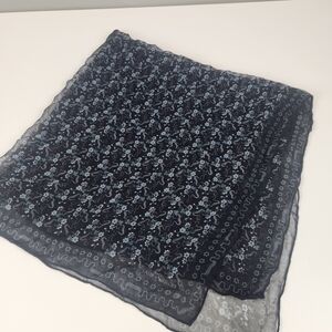 Vintage Laura Ashley Sheer Floral Scarf